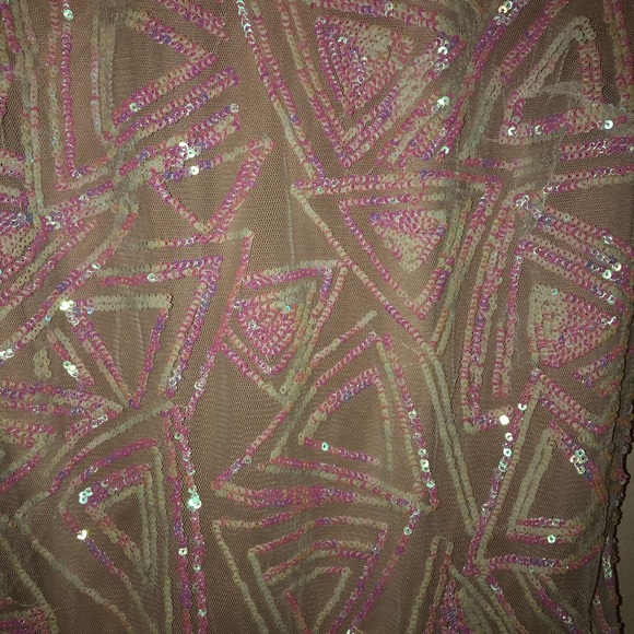 LAST ONE! Sequinced Long Sleeve Mini Dress - Picture 5 of 6